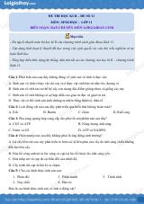 Đề số 11 – Đề kiểm tra học kì 2 – Sinh 11